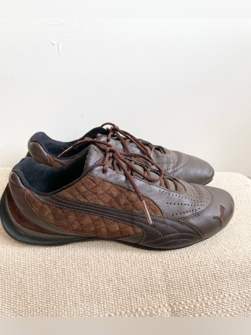 Vintage Puma Leather Future Cat Motorsport Sneakers Womens 8.5 M 7 Brown
